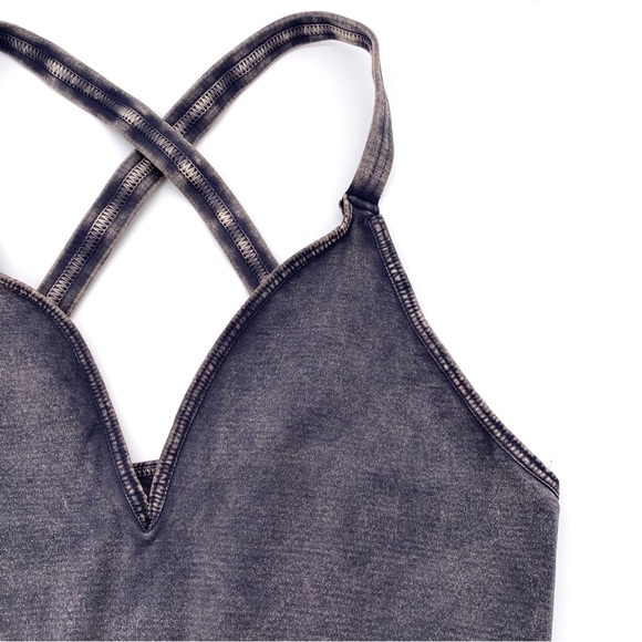 NEW Free People Good Karma Crop Tank in Graphite, M/LG - Picture 9 of 13